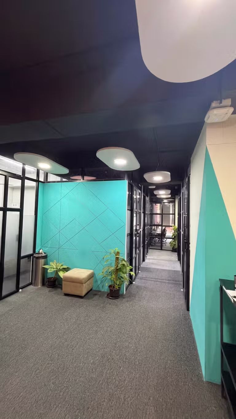 Corridor and work cabins